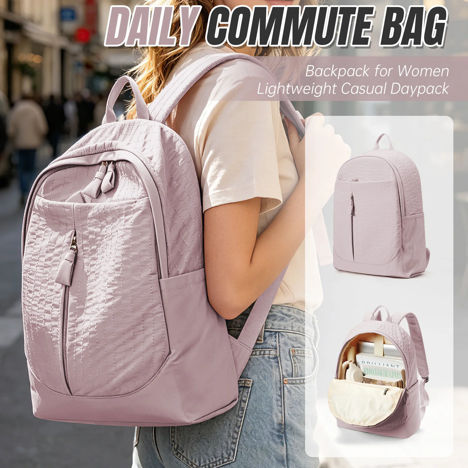 

Backpack for Women Fashion Backpack, School Bag For Teenage Girl Women Laptop Bag Student School Bag Anti-theft Travel Backpack