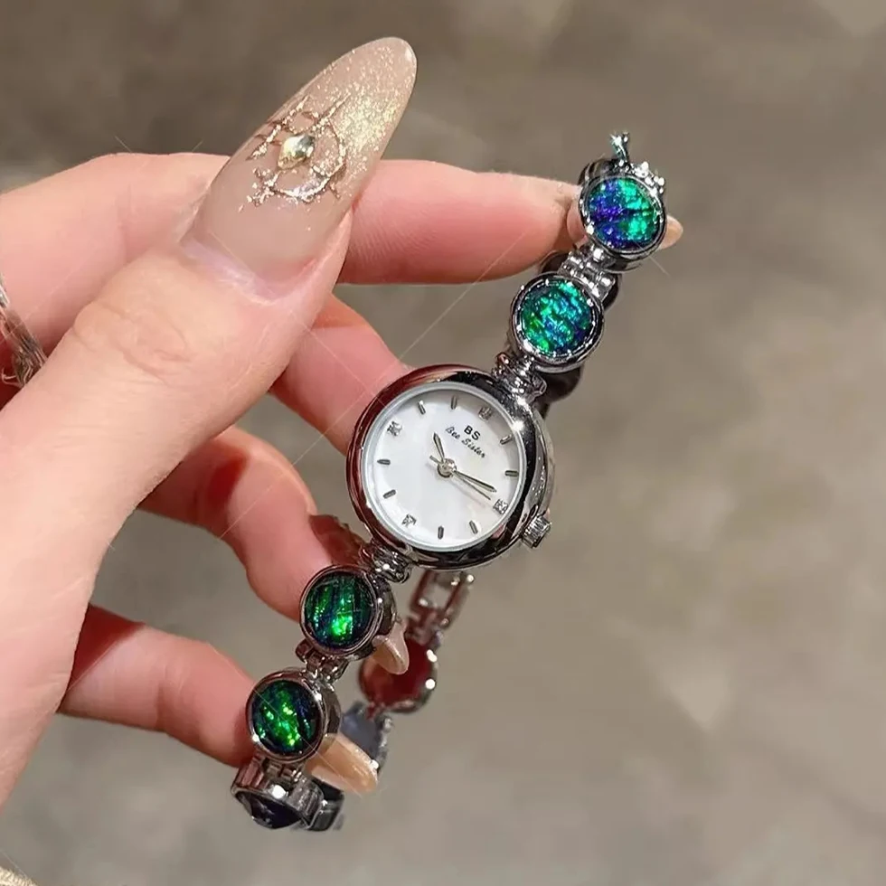 Luxury Women's Watches Green Jade Bracelet Small Dial Elegant Women Wristwatch Top Brand High Quality Quartz Ladies Watch