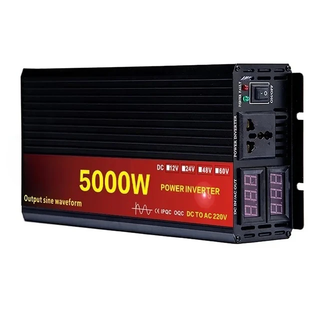 Shipping 12v 24V 48V DC to AC 220V 1000W 2000W 3000W 4000W 5000W Pure Sine Wave Car Solar   Inverter Ukraine