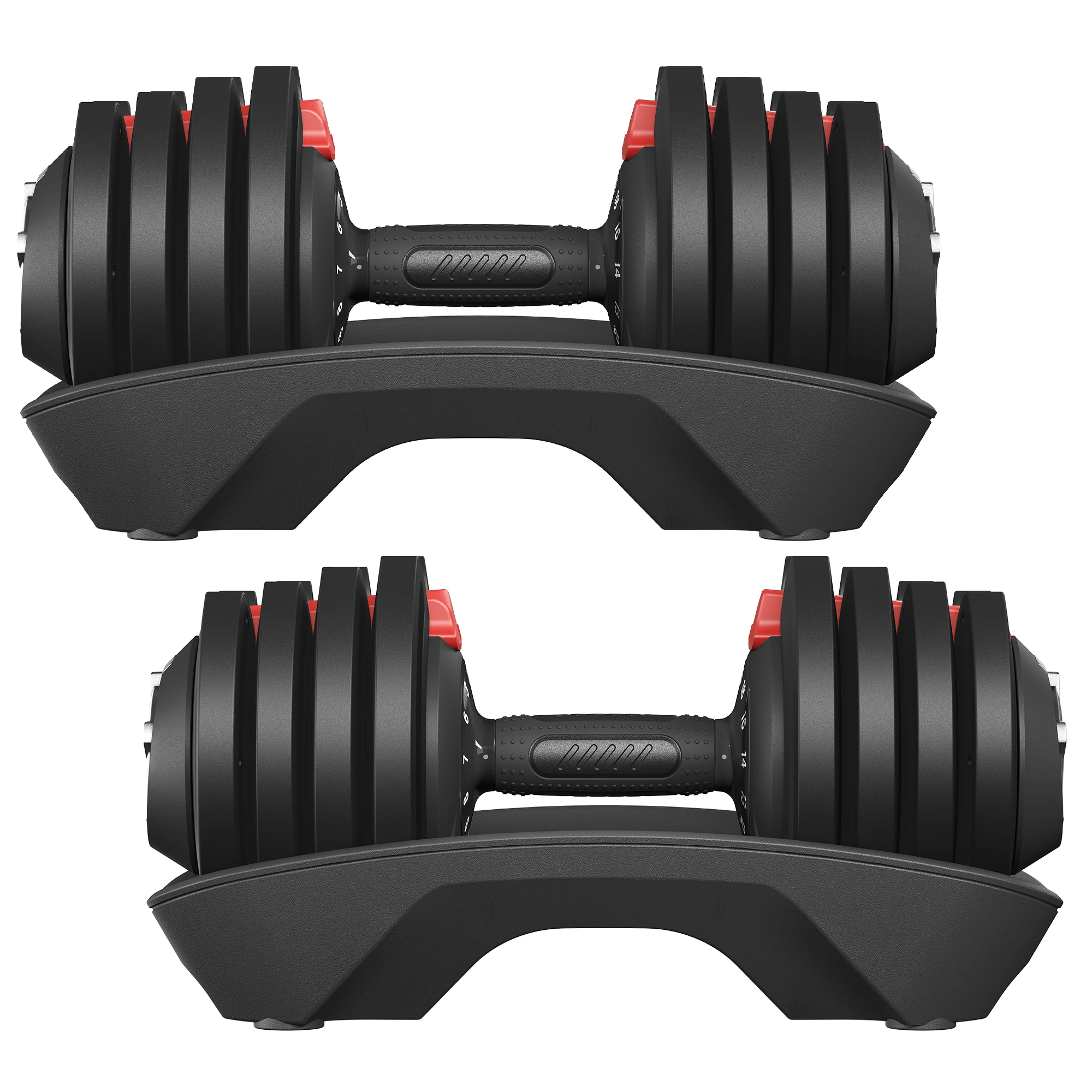 SONGMICS Kurzhanteln 2er Set, verstellbare Hanteln 12-in-1, 1.5 bis 18 kg