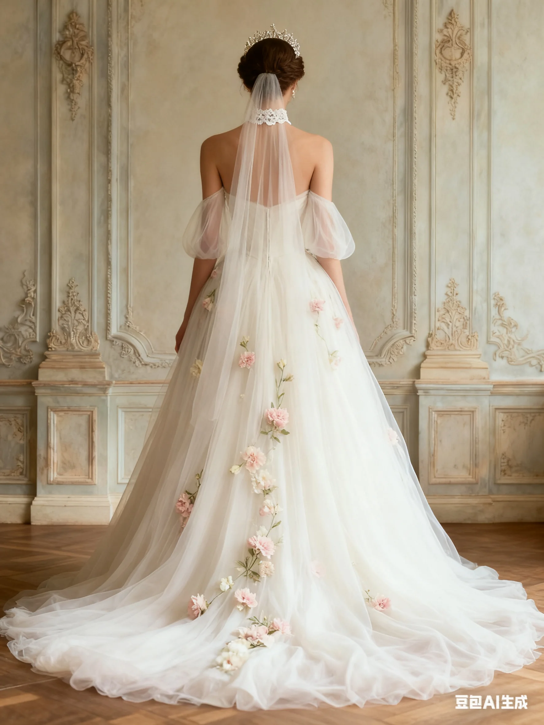 Vestido De Novia estilo corte francés personalizado, escote corazón, decoración transparente, flores elegantes y románticas, Vestidos De Novia