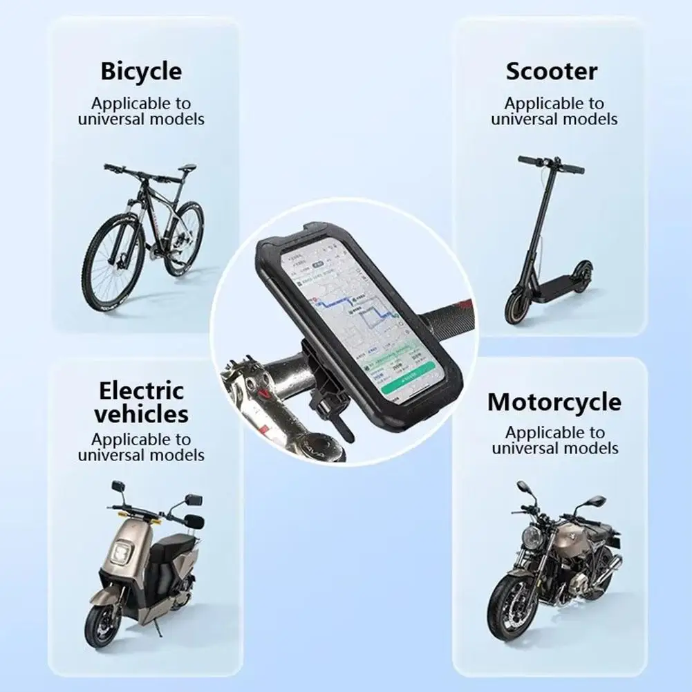 Outdoor Bicycle Electric Car IP68 Waterproof Mobile Phone Stand Can Touch The Rotating Motorcycle Mobile Phone Navigation Stand