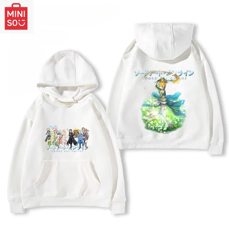 سترة بغطاء للرأس مطبوعة على الإنترنت من شركة مينيسو مع غطاء رأس كرتوني فضفاض متعدد الوظائف كاجوال ولطيف للفتيات والفتيان