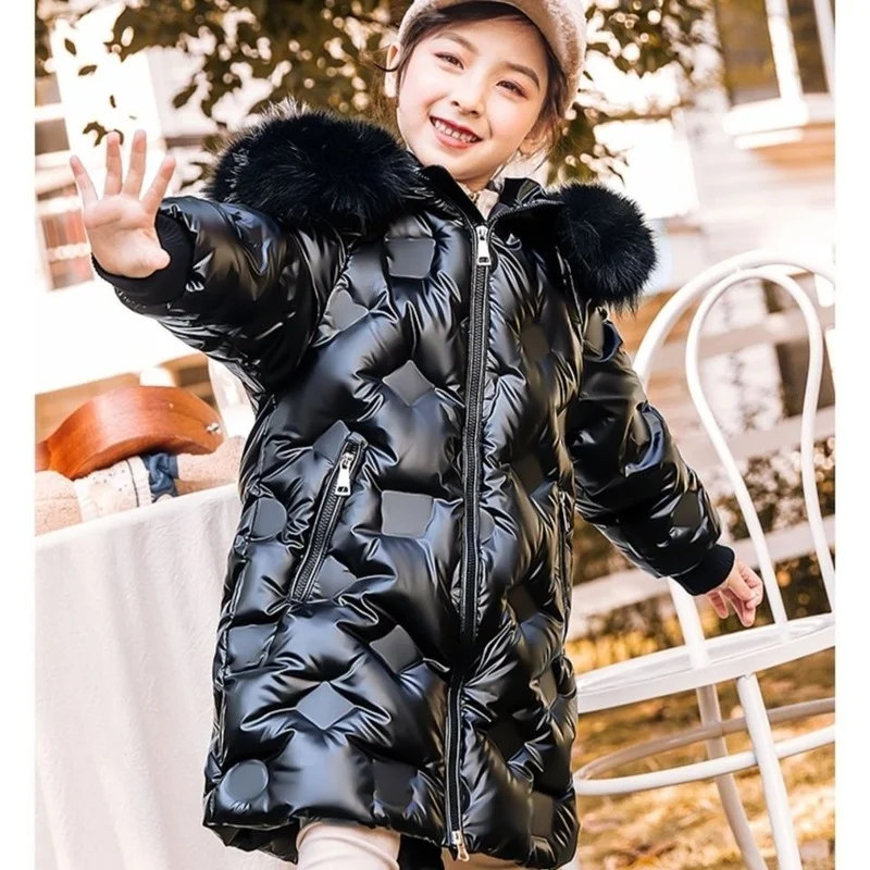 NEW Children Clothing Winter Warm Down Cotton Clothes Jacket Girls Outerwear Coat 14 Thicken Waterproof Snowsuit 8 9 10 12 Years