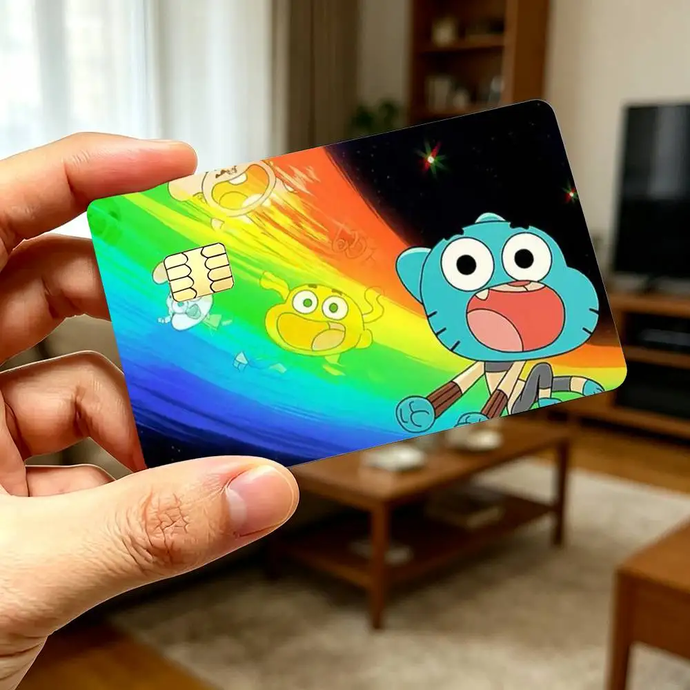 Cartoon The Amazing W-World of G-Gumball Credit Card Stickers Skin For Bank Debit Decorative Protection Scratch-resistant Gift