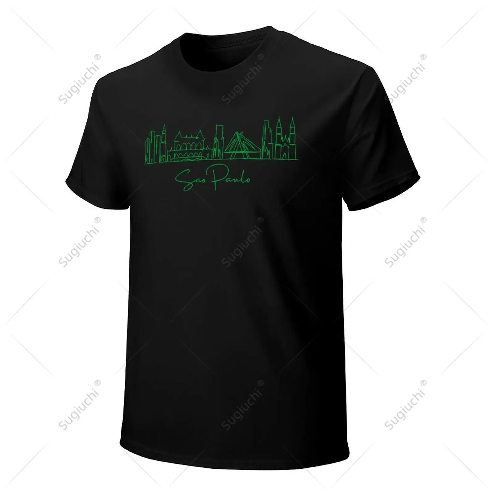 Unisex Men City Skyline Sao Paulo Brazil Tshirt Tees T Shirts Women Boys 100% Cotton T-Shirt - view 4