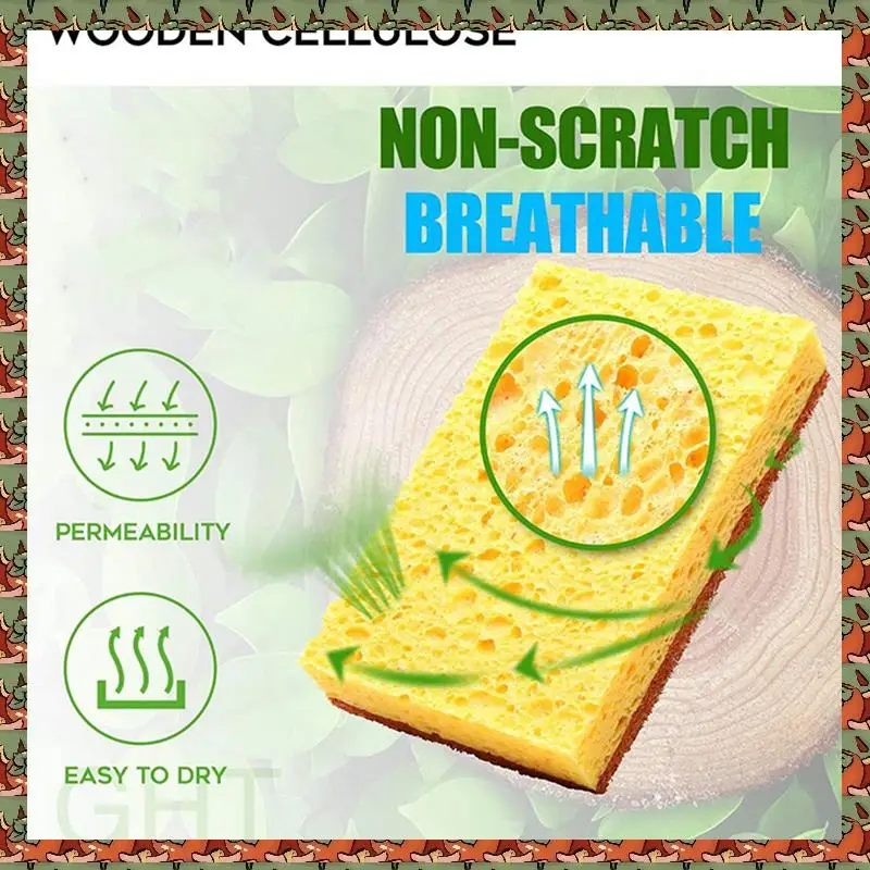 

ABLQ, 32 упаковки, биоразлагаемые и компостируемые губки, губка для чистки пальмового волокна, экологически чистая губка для чистки кухонной посуды