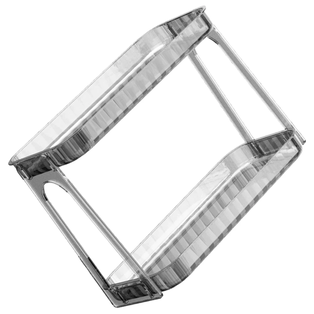 

Storage Box Bathroom Countertop Organizer PET Material 2 Tier Toiletry Holder Reusable Shelf for Beauty Products