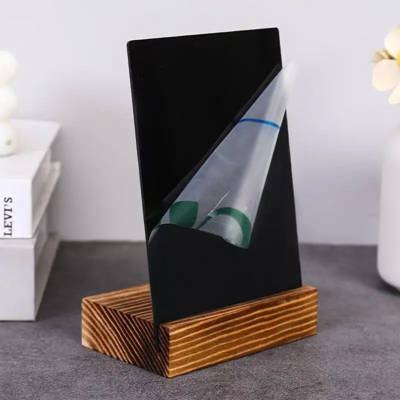 Pizarra pequeña Vintage, péndulo, artefacto de madera, tablero de mensajes, herramienta de escritura para el hogar y la Oficina, decoración de Bar de boda