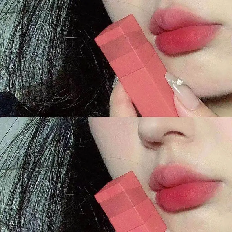 

2024 New 6 Colors Waterproof Matte Nude Lipstick Pigment Crimson Pigeon Blood Long Wear Lip Gloss Women Makeup Agave