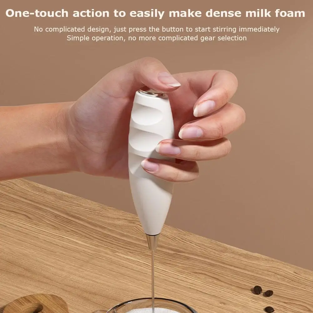Montalatte elettrico portatile - Mini schiuma per caffè latte, cappuccino, frappe, multiuso come frusta per cioccolata calda Matcha
