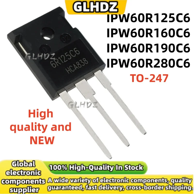 100%NEW Brand new 5PCS IPW60R125C6 IPW60R160C6 IPW60R190C6 IPW60R280C6 TO-247 in stock