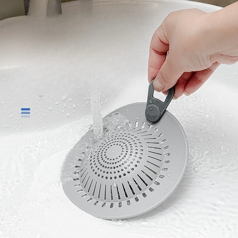 Kitchen Sink Drain Strainer Anti Block Hair Filter Cover Bathroom Wash Basin Sewer Mesh Trap Prevent Clogging Tool