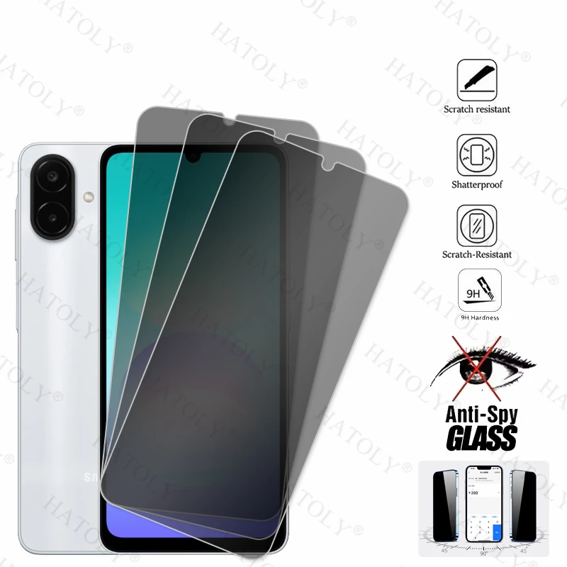 3/2/1PCS Privacy Screen Protector For Samsung Galaxy A08 Anti-Spy Tempered Glass Samsung Galaxy A08 Full Glue Film Galaxy A08