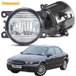 2 X 30W 3000LM Car LED Fog Light Assembly For Jaguar X-Type Xtype (CF1) Sedan 2001-2009 External Fog Daytime Running Lamp DRL