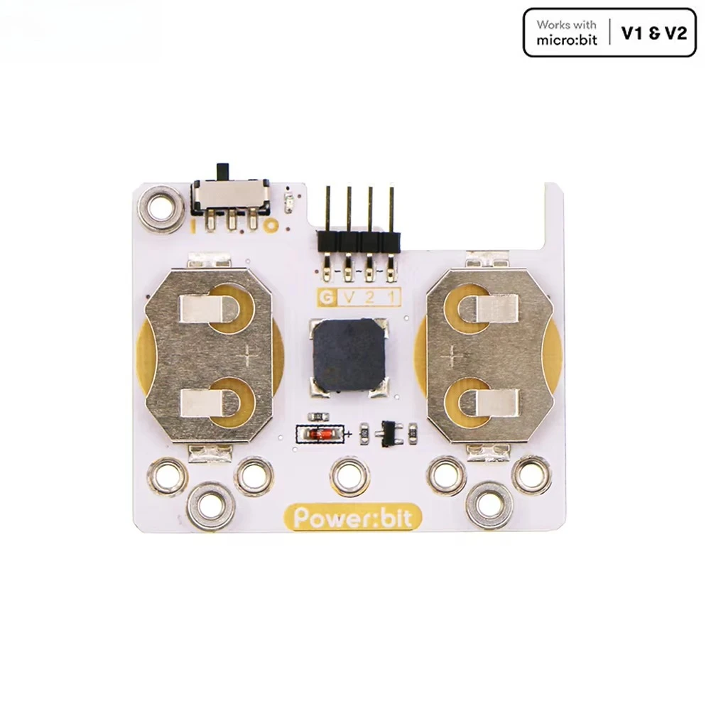 ELECFREAKS micro:bit Power:bit Extension Board Powered by CR2025 Button Battery for Kids Microbit Program Wearable Devices Watch