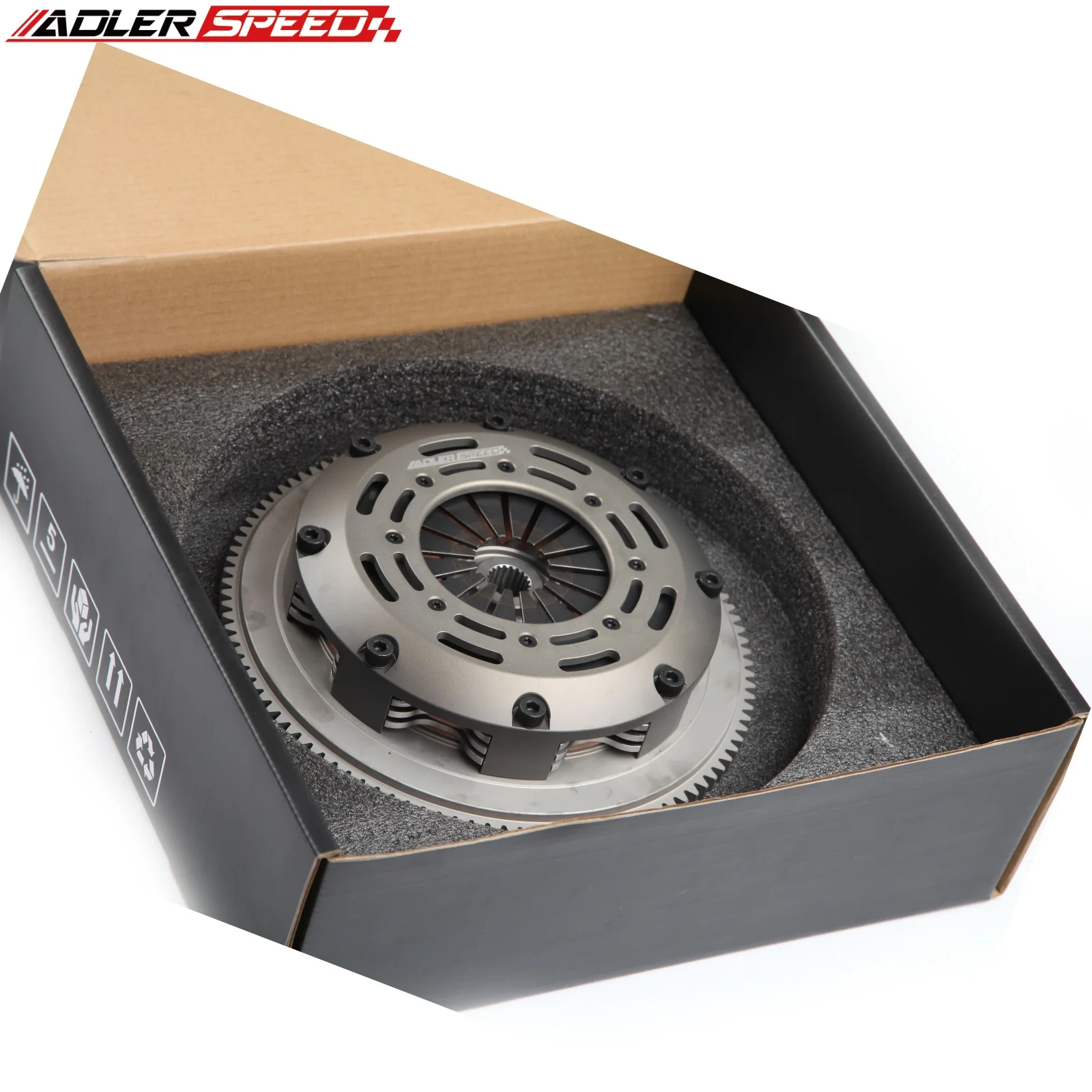 

ADLERSPEED Racing Triple Disc Clutch For ECLIPSE TALON TSi LASER RS 4G63 AWD 6BOLT Standard
