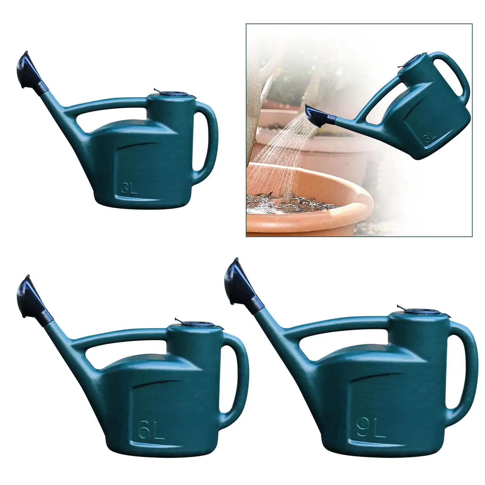 Garden Watering Can with Long Spout with Comfortable Handle Watering Sprinkler Pot for House Flower Garden Flowers Plants