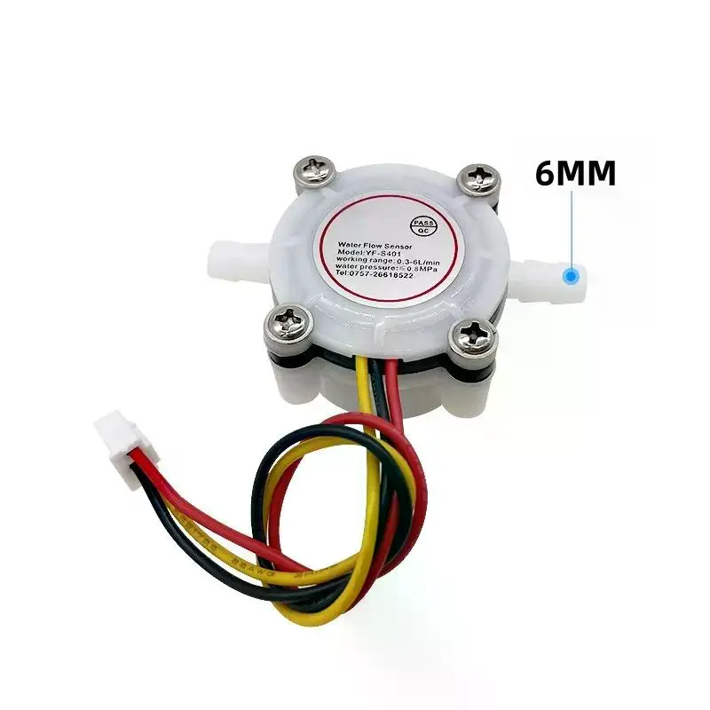 1Pcs Switch Meter Flowmeter Counter 0.3-6L/min Water Coffee Flow Sensor Connected To 6mm Hose DIY Accessories