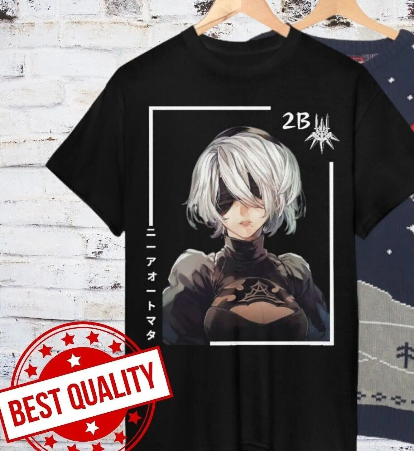 Nier Automata Anime T Shirt Japan shirt Ps4 Game Cosplay Manga Ecchi Hentai 2B