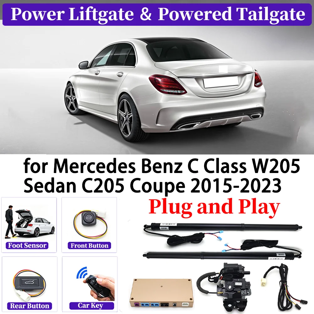 for Mercedes Benz C Class W205 Sedan C205 Coupe 2015-2023 Car Automatic Power Liftgate Kit Smart Auto Electric Tailgate System