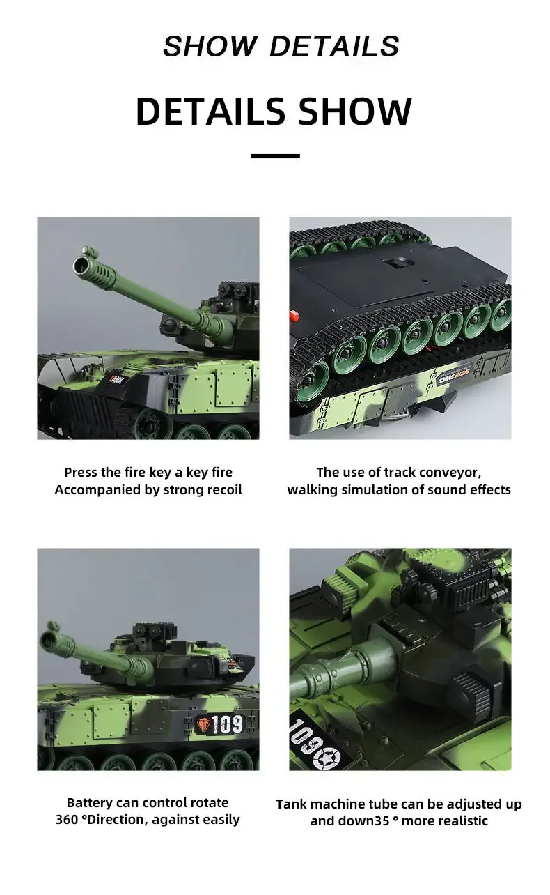 RC Tank Military War Battle stati uniti M1 Leopard 2 telecomando auto giocattolo modello tattico giocattoli elettronici per ragazzi bambini