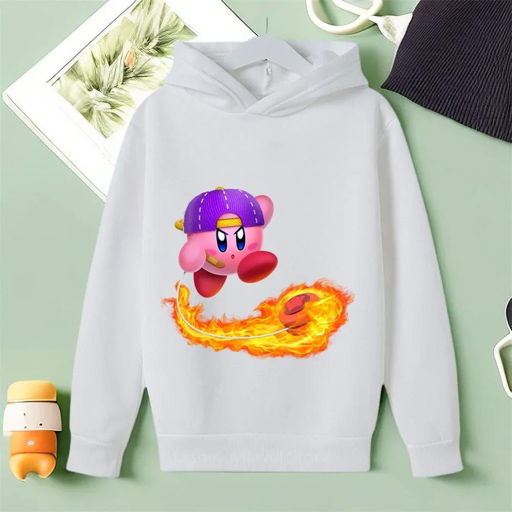 Star Kirby Kids Hoodie Kids Girls Clothing Fashionable Baby Boy Clothes Fall Warm Sports Tops Spring Back-to-School Season Gifts