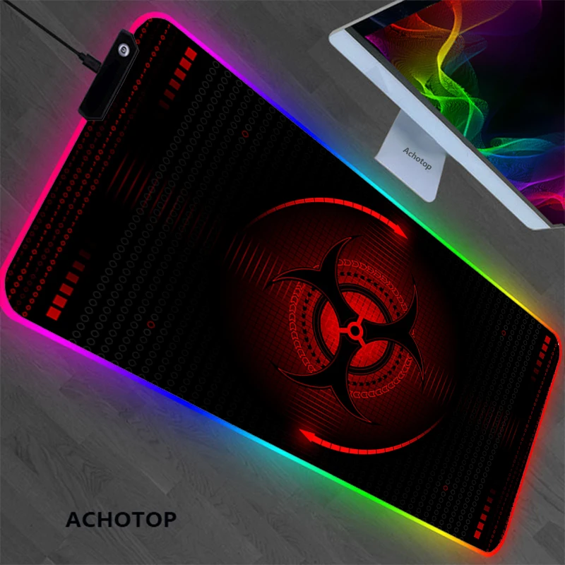 

RGB Matrix Binary Code Large LED RGB Lighting Gaming Accessorie Mousepad mat Gamer Mats Mouse Pad Carpet PC Computer For CS GO