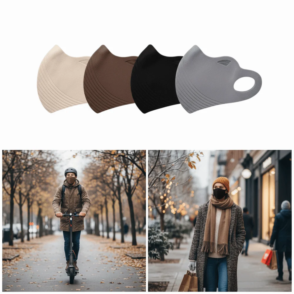 قناع وجه دافئ بتصميم قطعة واحدة، مادة دافئة، مريح لحماية الوجه، جماليات عالية المستوى، قطعة واحدة بدون خياطة #1