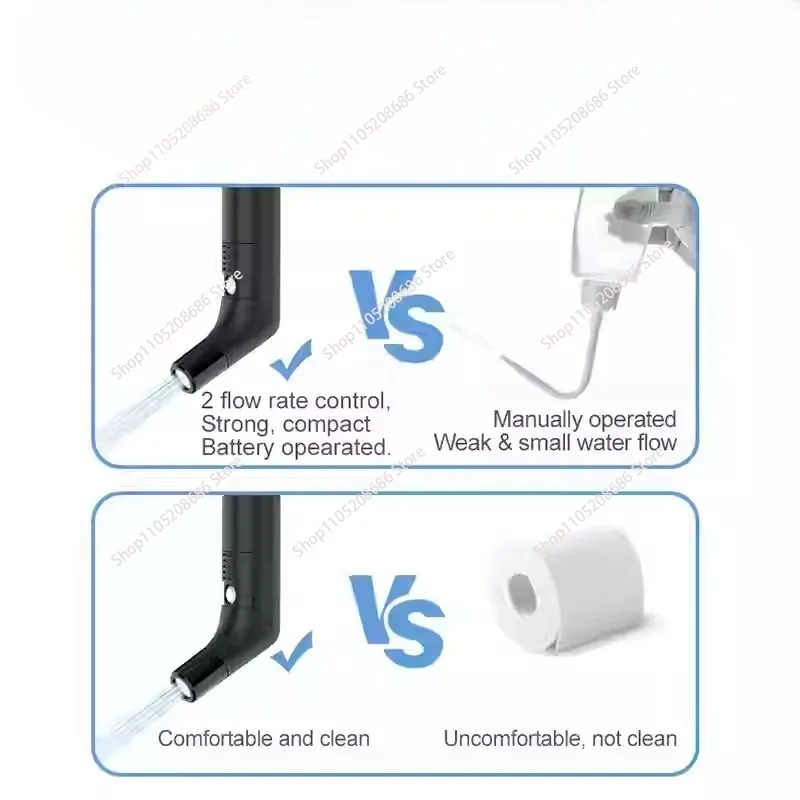 2 kinds of spray mode electric portable bidet, rechargeable Saudi toilet, with 2.3 liter water tank