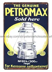 PETROMAX KEROSENE LANTERN metalowy znak blaszany reprodukcja dekoracji ścian salon