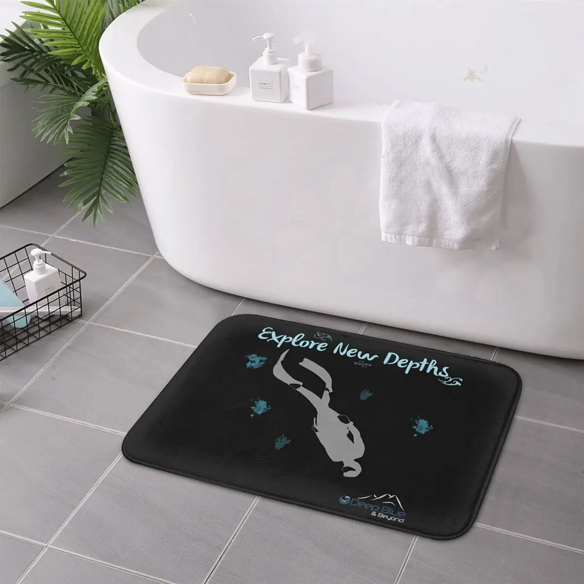 Explore New Depths Dive Scuba Diving Non-slip Doormat Floor Mat Antiwear Carpet Rug for Kitchen Entrance Bathroom Footpad Mats