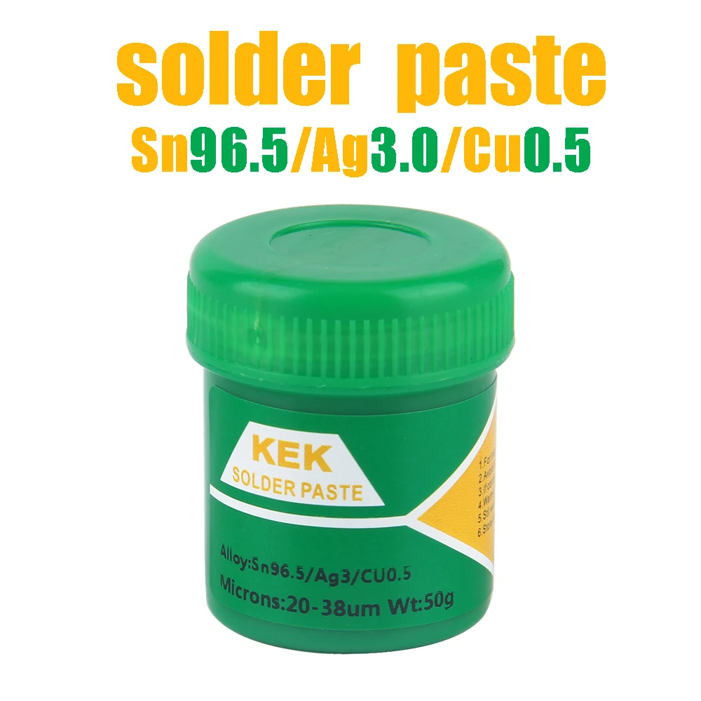 

Lead-free Low Temperature Solder Paste BGA Repair Tin Paste Welding Chip Repair Solder Paste for PCB BGA LED SMD Repair 50g