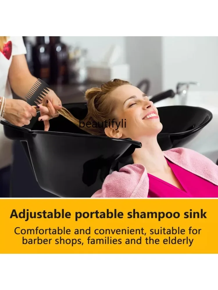 A13 Hair Saloon Dedicated Shampoo Basin Household Hair Salon Sitting Shampoo Chair Double Barrel Portable Portable Punch Basin