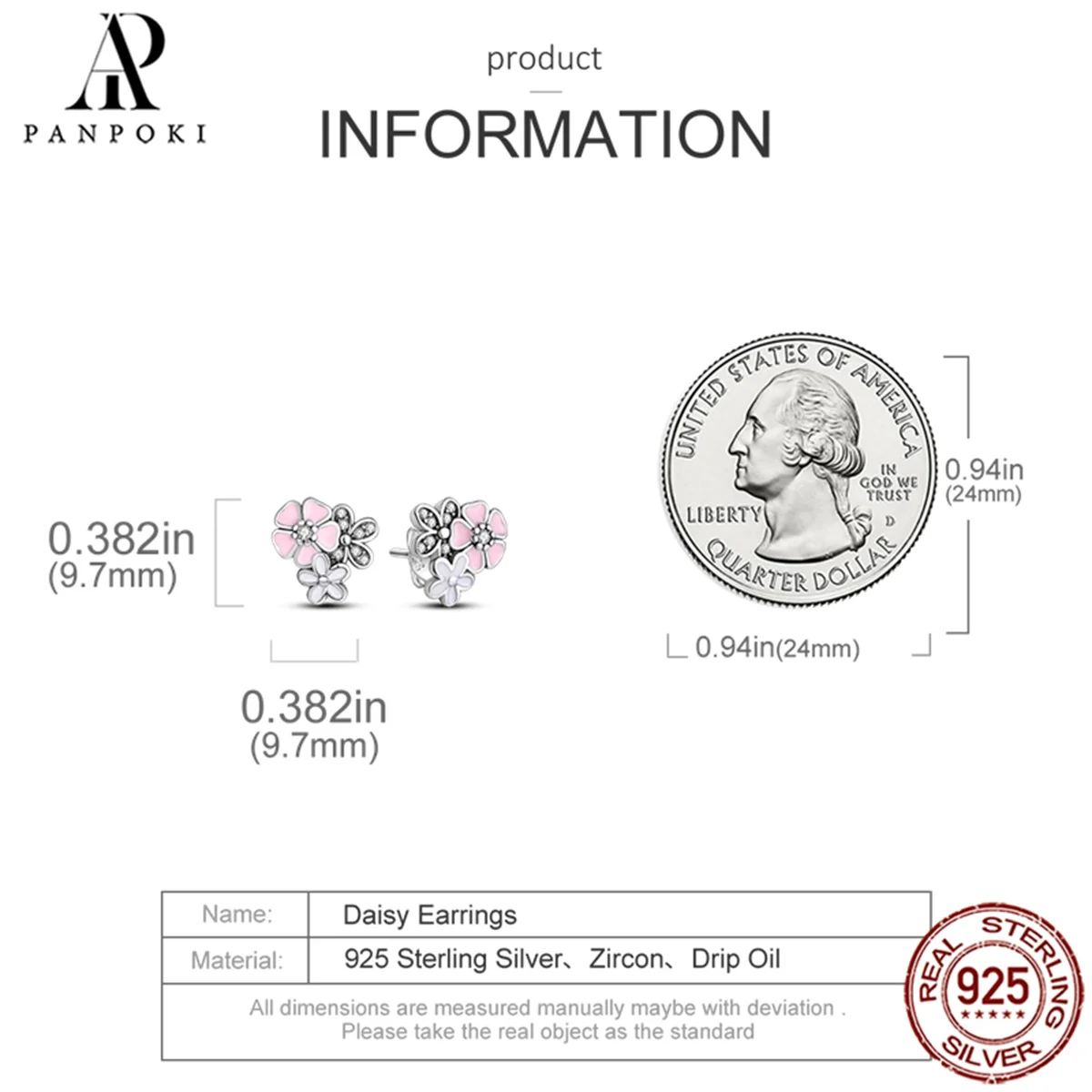 HOT 23 Style Sterling Silver 925 Daisy Flower Women Stud Earrings Original Earrings Ladies Wedding Jewelry Fine Birthday Gifts
