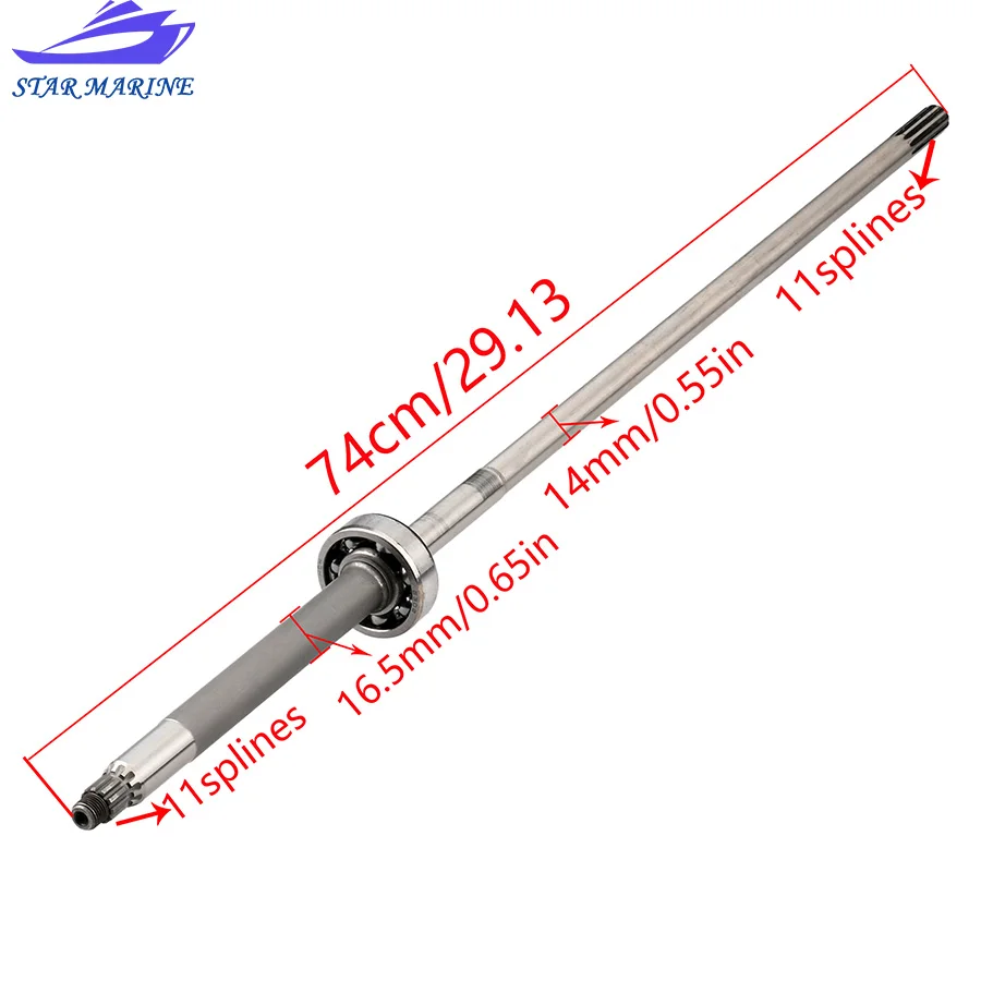 Long Driver Shaft 350-64302-0 For Tohatsu Outboard Engine 9.9HP 15HP 18 HP NS15B2 NS9.9D 2 Stroke 350-64302