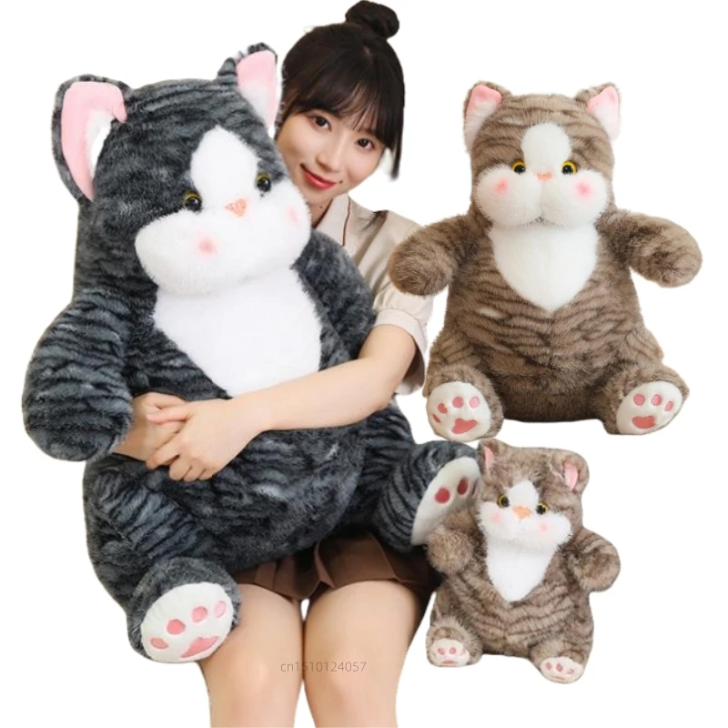 Super Soft 25-60cm Stuffed Animals Flower Cat Kitty Dolls Throw Pillow Baby Comfort Toys Girls Boys Birthday Christmas Gifts