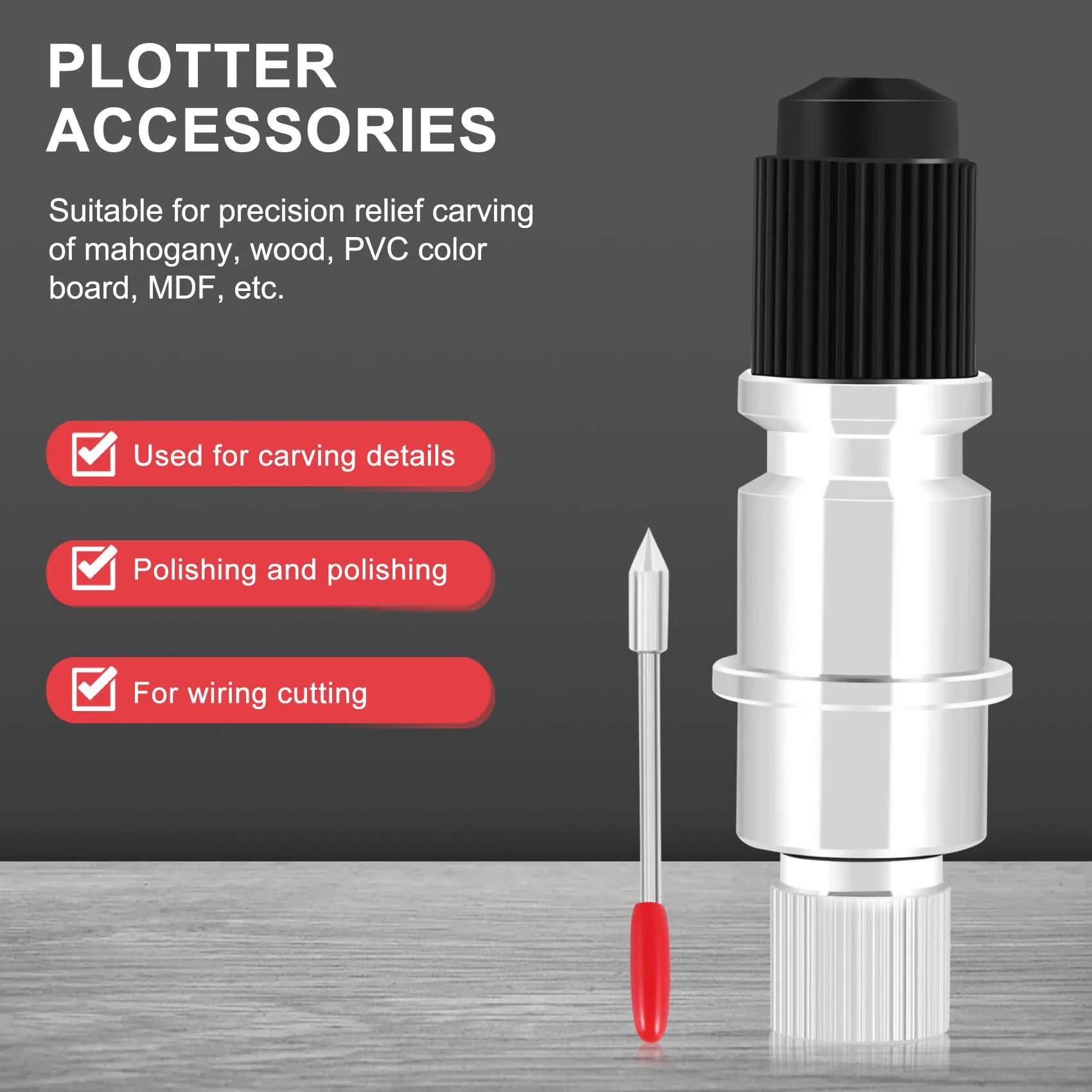 Elevata durezza per Graphtec CB09 Silhouette Cameo Holder + 15Pcs lame Plotter da taglio in vinile 45 gradi