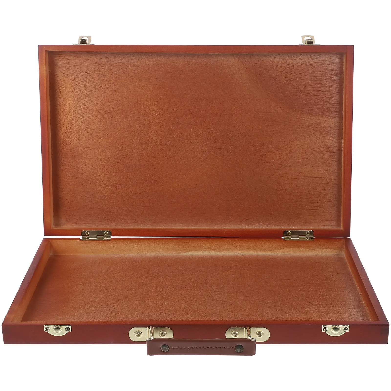 

Wooden Painting Box Space-Saving Portable Painting Tool Box for Artists Students Drawing Pencils Watercolor Supplies Storage