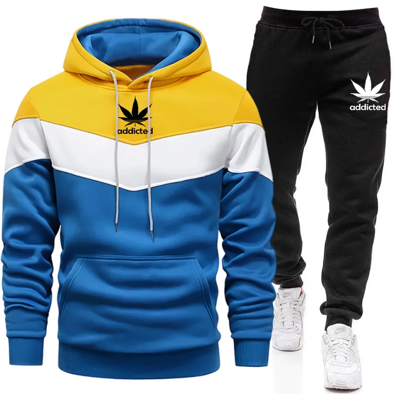 Autumn Winter Printing Men's Sports Suit Fashion Men's/women's Sports Hoodie + Trousers Two-piece Suit Street Men's Casual Suit - Image 5