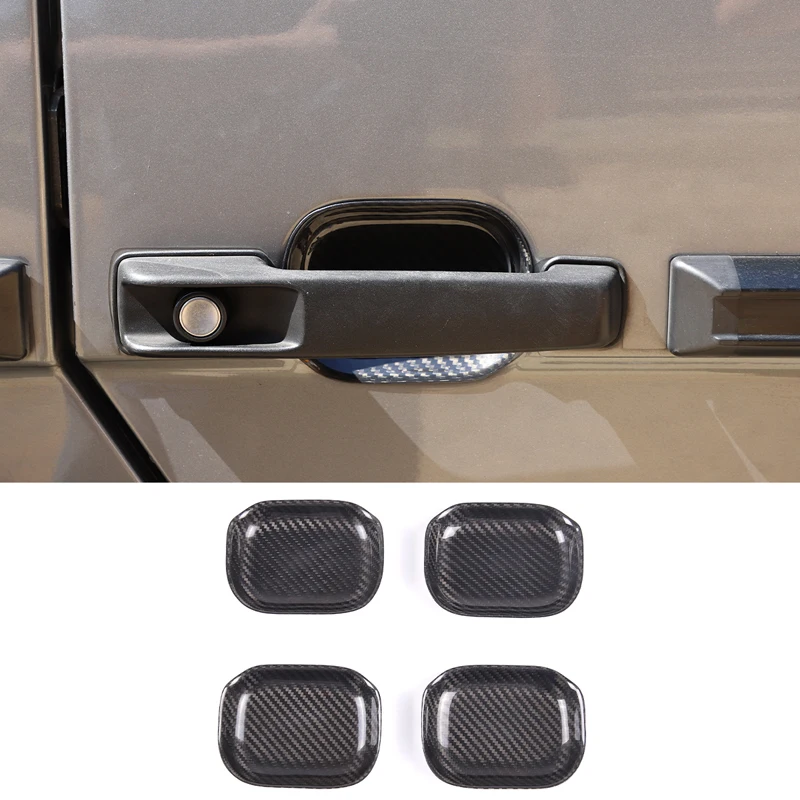 Auto Accessories Exterior Door Bowl Carbon Fiber Anti-Scratch Protection Decorate Sticker Kit Fit For Benz G-Class G63 2004-2018