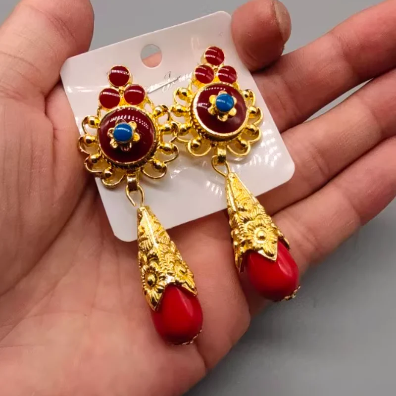 Chinese Tibetan Xizang Indian Nepal Earrings