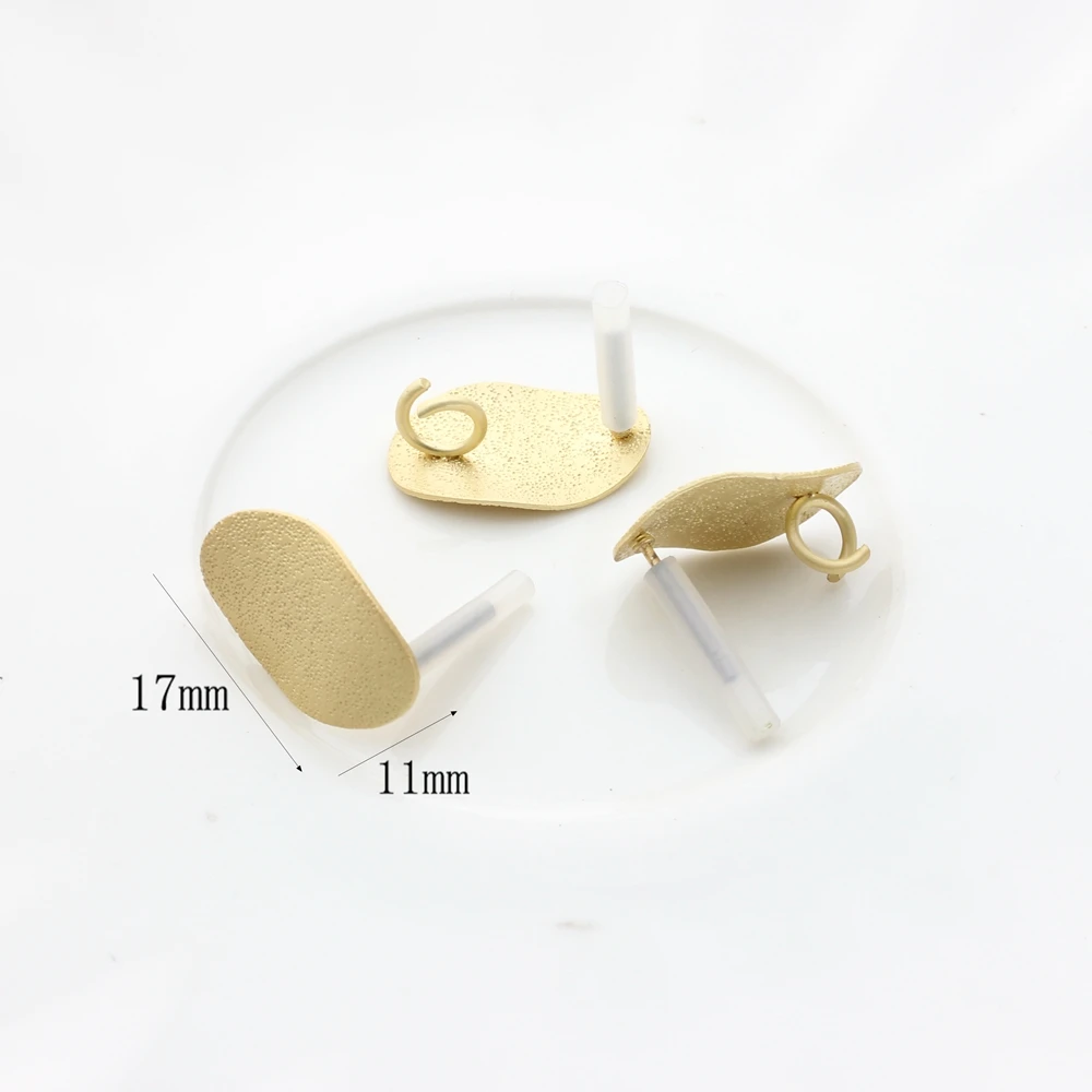 Zwierciły owalny kształt kolczyki podstawy złącza Linker 6 sztuk/partia 18*12mm Diy akcesoria do wyrobu biżuterii przedmioty luzem — zdjęcie 7