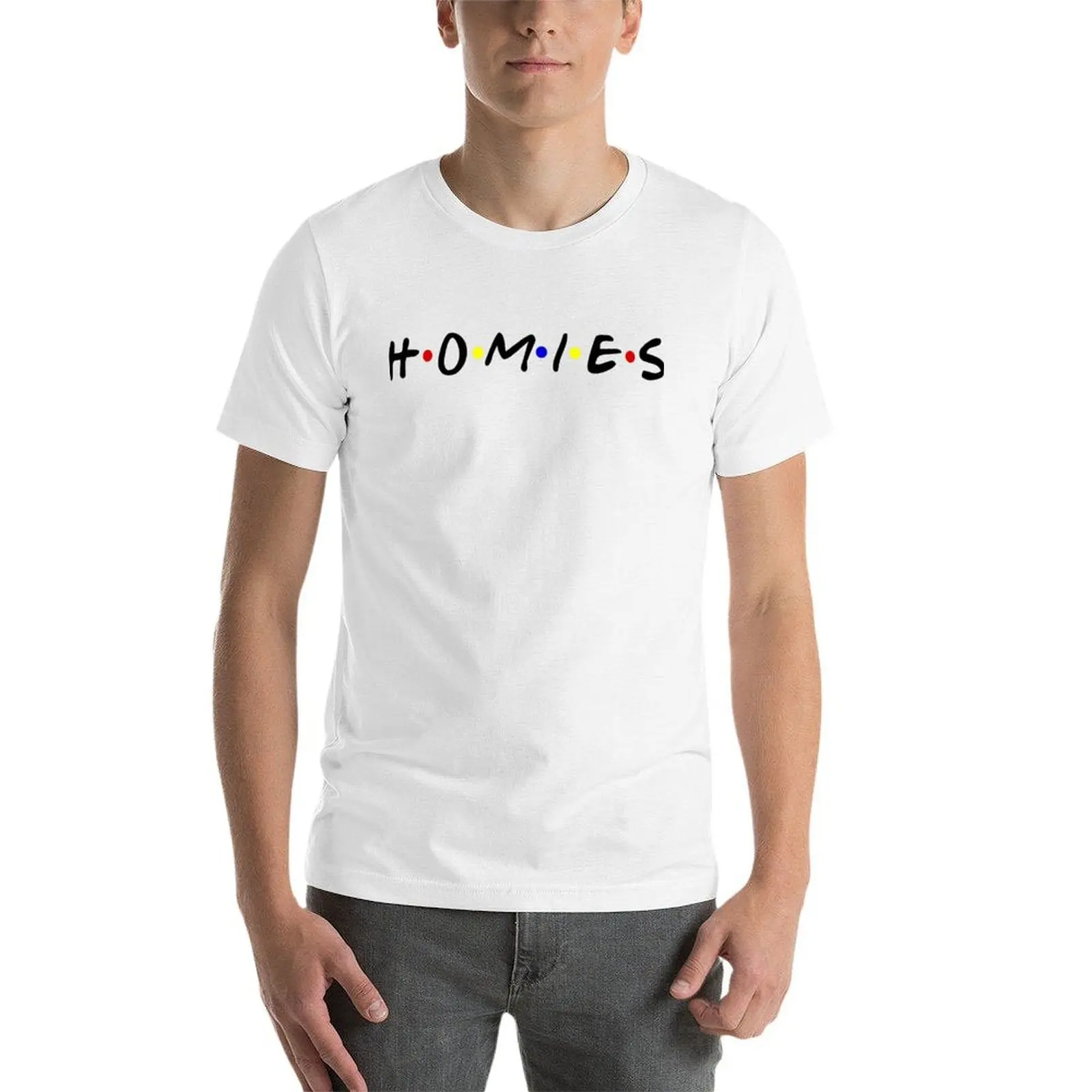 Homies تي شيرت قطن أسود تي شيرت عادي للرجال حزمة g رجل تي شيرت للرجال تي شيرت