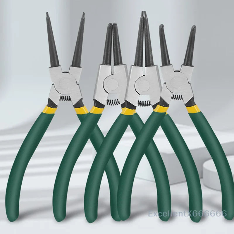 Straight Bent Jaw For Ring Remover Retaining Hand Tools 9"Snap Ring Pliers Set Heavy Duty Internal/External Circlip Pliers Kit