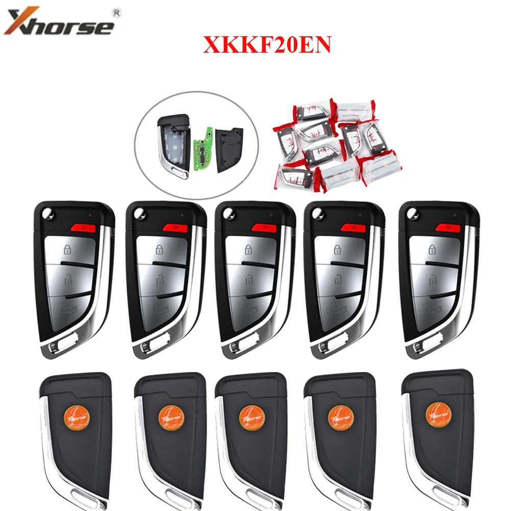 Xhorse XKKF20EN 3 Buttons Flip Remote Xhorse VVDI Remote Wire Remote Key for VVDI Key Tool Global Version