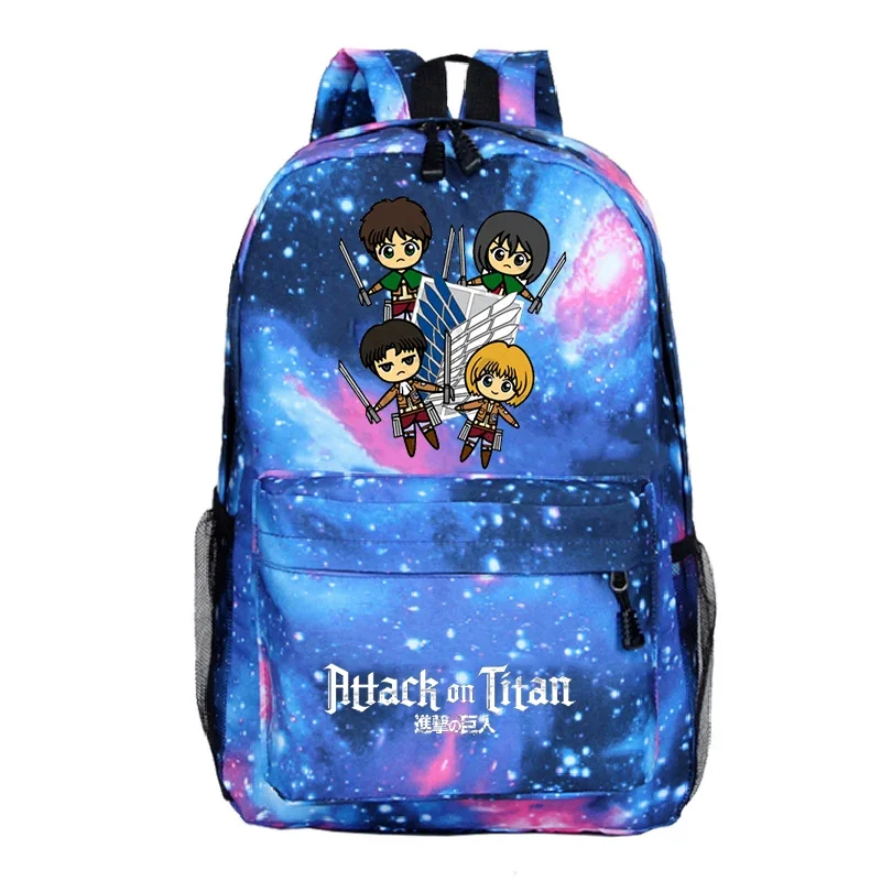 

Anime Attack on Titan Backpack Fashion Manga Girls Boys School Bags Travel Bag Backpack Attack on Titan Children Bookbag Mochila