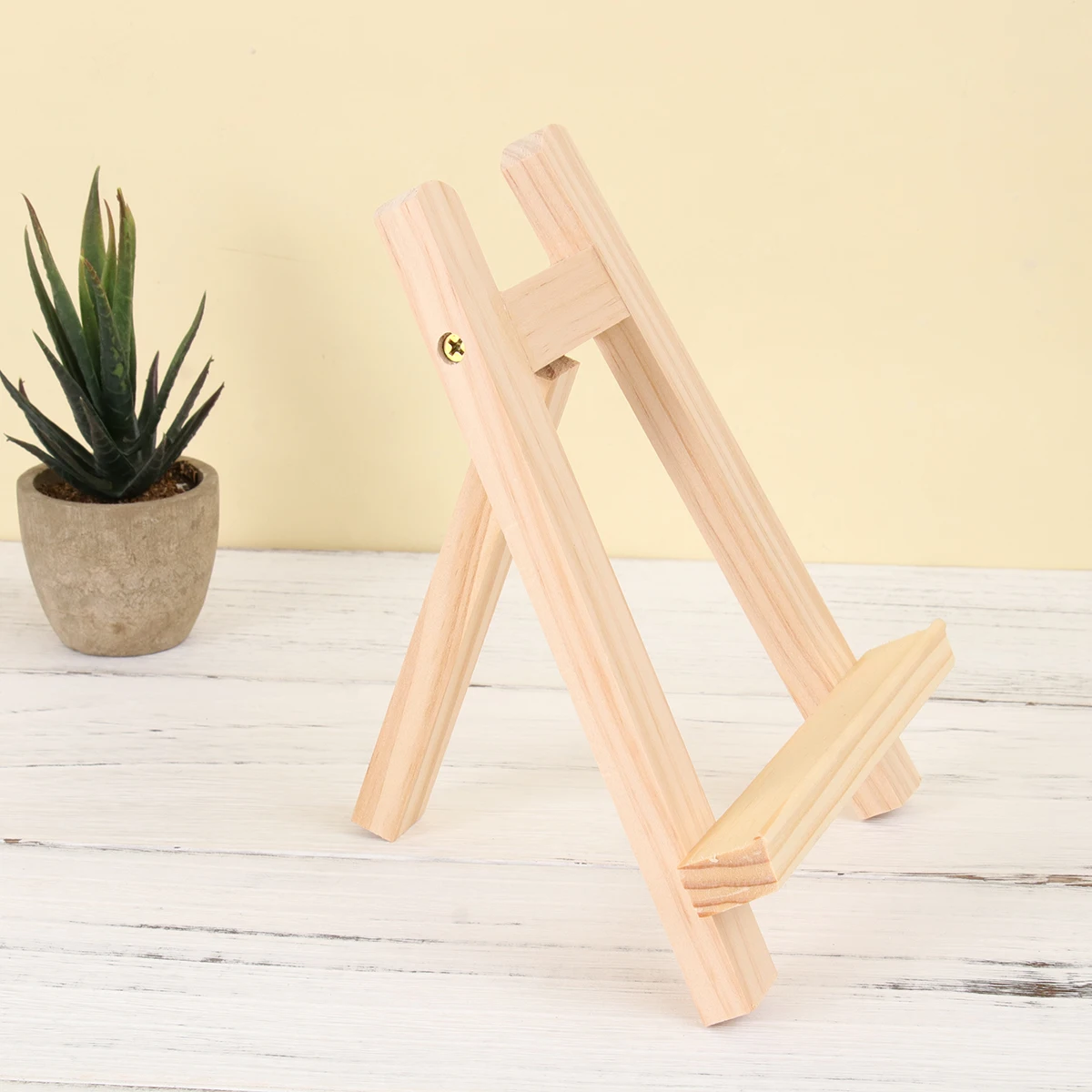 

2Pcs Painting Easel Wooden Mini Table Easel 15x20cm Triangle Support Stand Display Rack for Photo Frame Art Mini Storage Rack