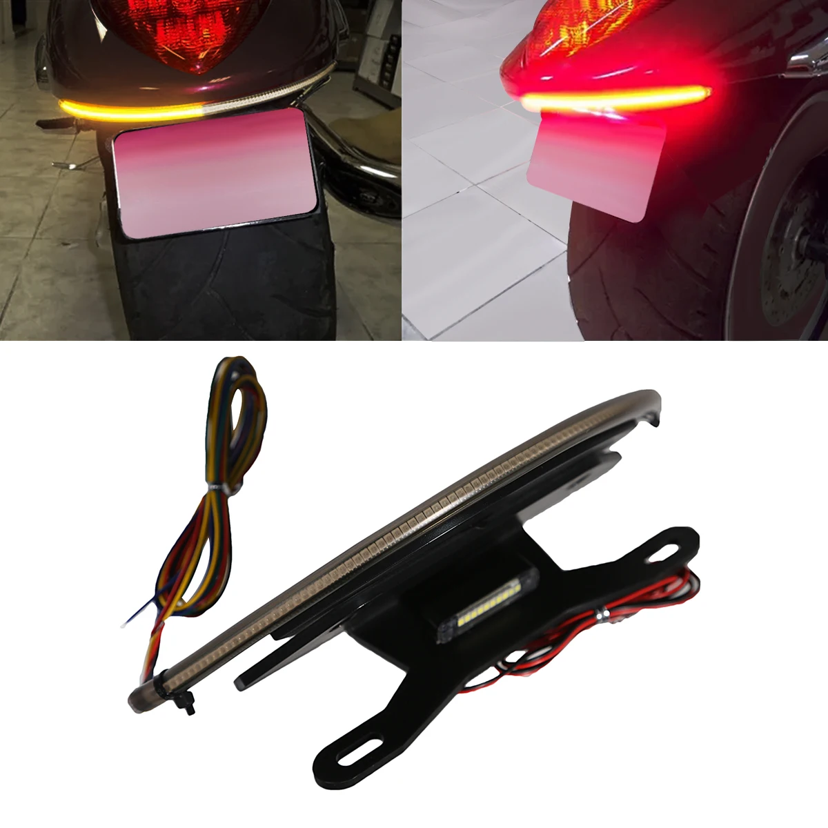 Zintegrowane światło tylne LED wędzonego błotnika do Suzuki 2006-2023 Boulevard M109R