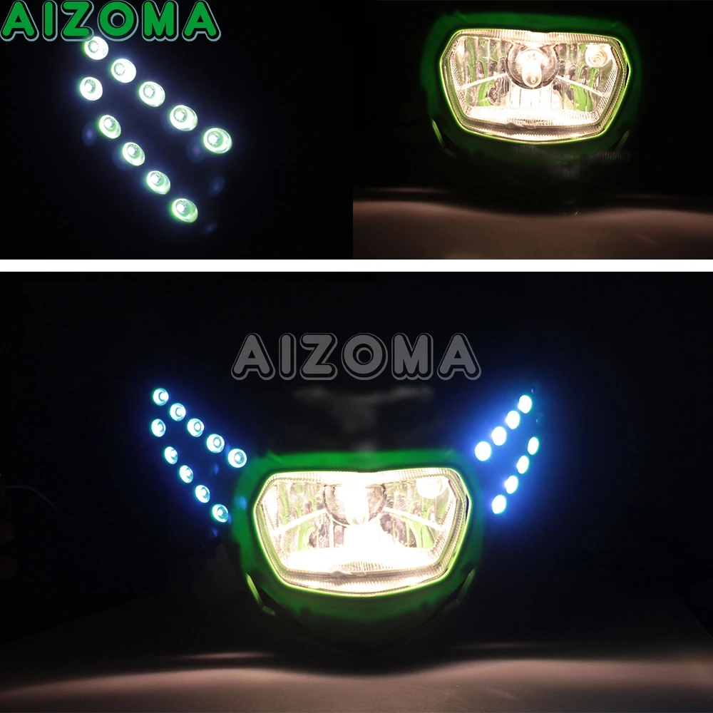 LED Vision HP Headlight w/Turn Signal Light Universal Naked Motorcycle Dual Sport Headlamp For Suzuki DRZ400S DRZ400SM image 5